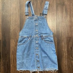 Vintage denim overalls dress